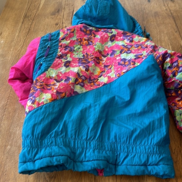 Vintage Pink Girl's Winter Coat FLORAL - Picture 6 of 6